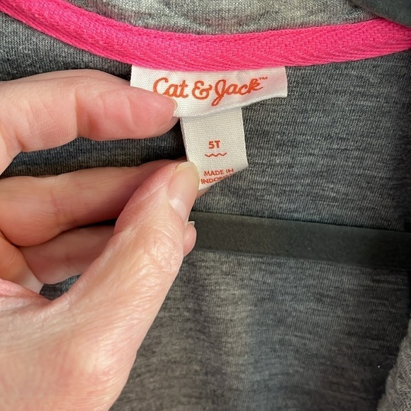 Gray Quilted Stretch Moto Jacket 5 T - Picture 8 of 8